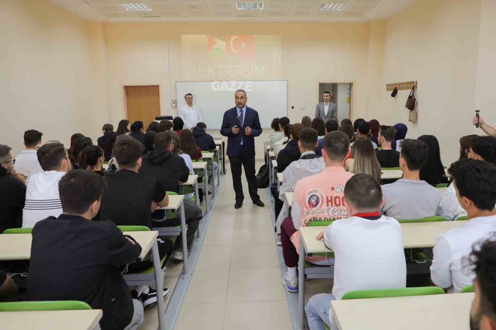 BARÜ’de ilk ders "Gazze"
