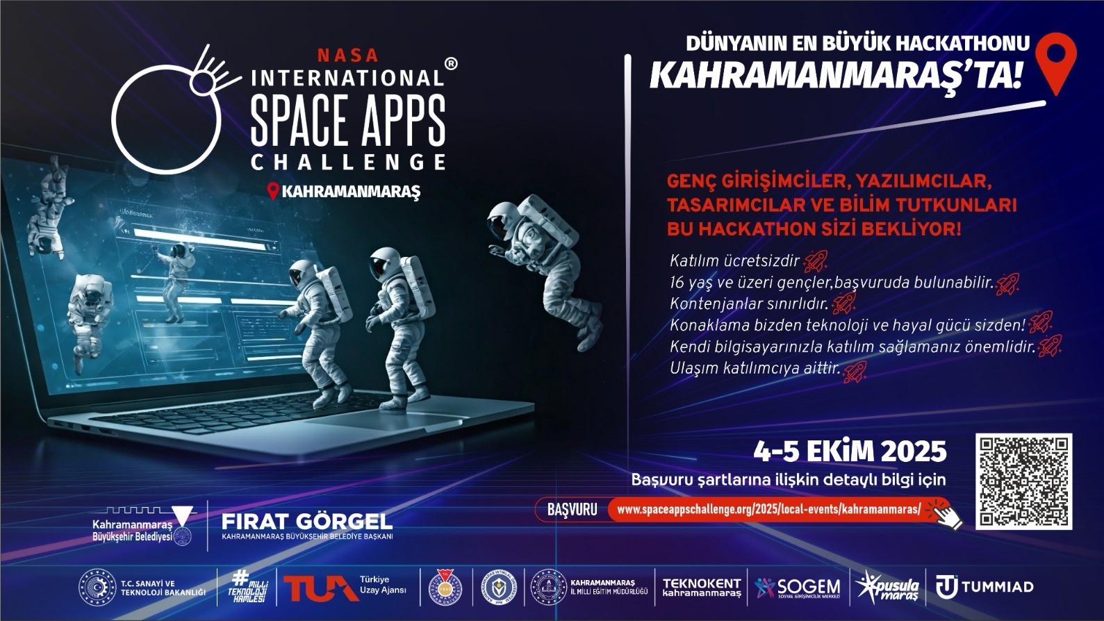 Kahramanmaraş’ta "NASA Space Apps Challenge" organizasyonu