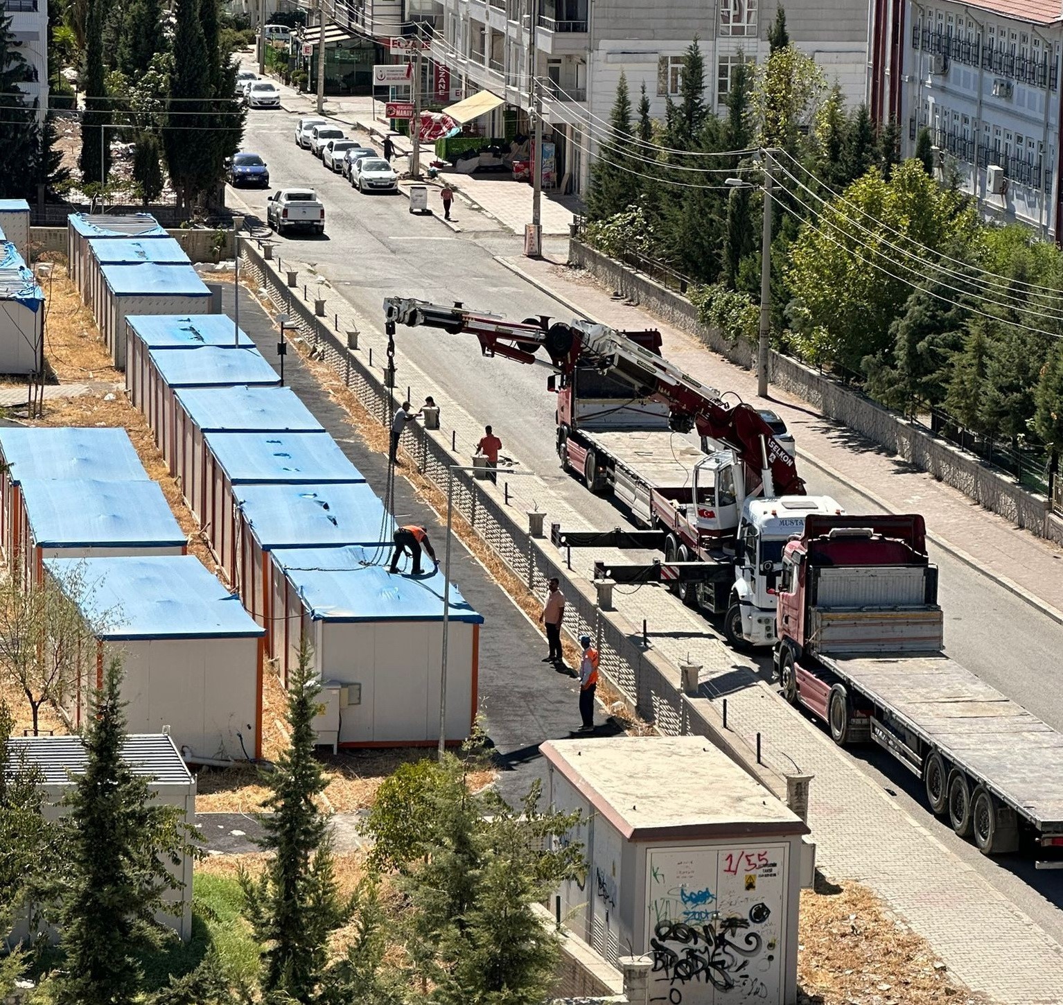 Haber sonrası konteynerler alınmaya başlandı
