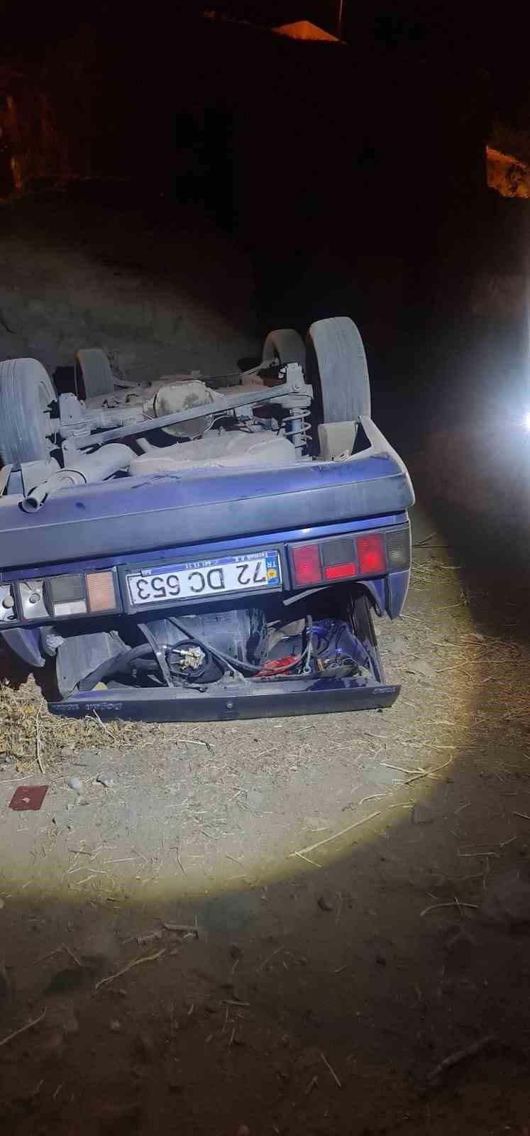 Batman’da otomobil şarampole yuvarlandı: 1 yaralı
