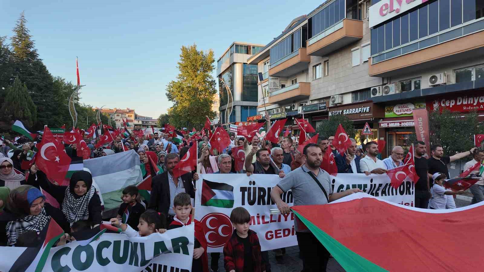 Gediz’de Filistin’e destek yürüyüşü: "Zulme karşı susmayacağız"