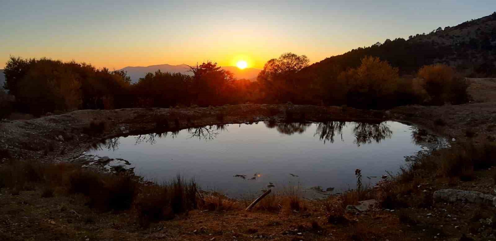 Bolu’da 1500 rakımlı yaylada gün batımı manzarası
