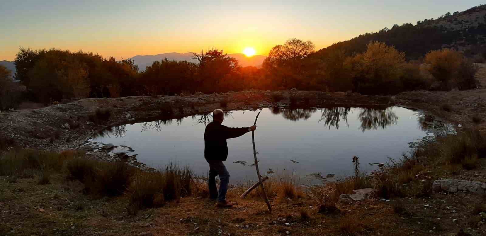 Bolu’da 1500 rakımlı yaylada gün batımı manzarası