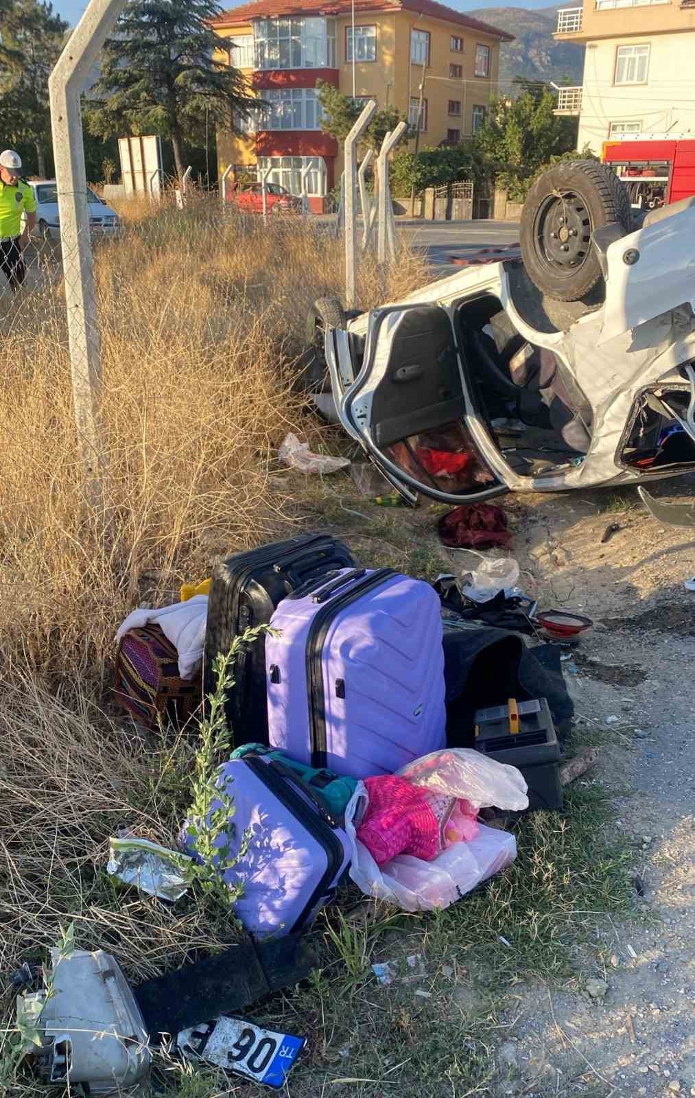 Konya’da otomobil takla attı: 5 yaralı