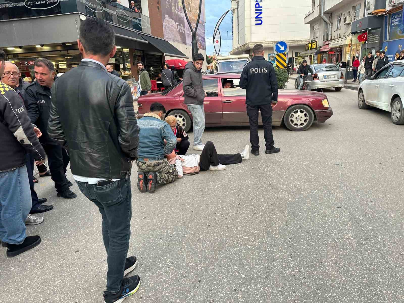 Ordu’da aracın çarptığı bisikletli çocuk yaralandı: Kaza anı kamerada