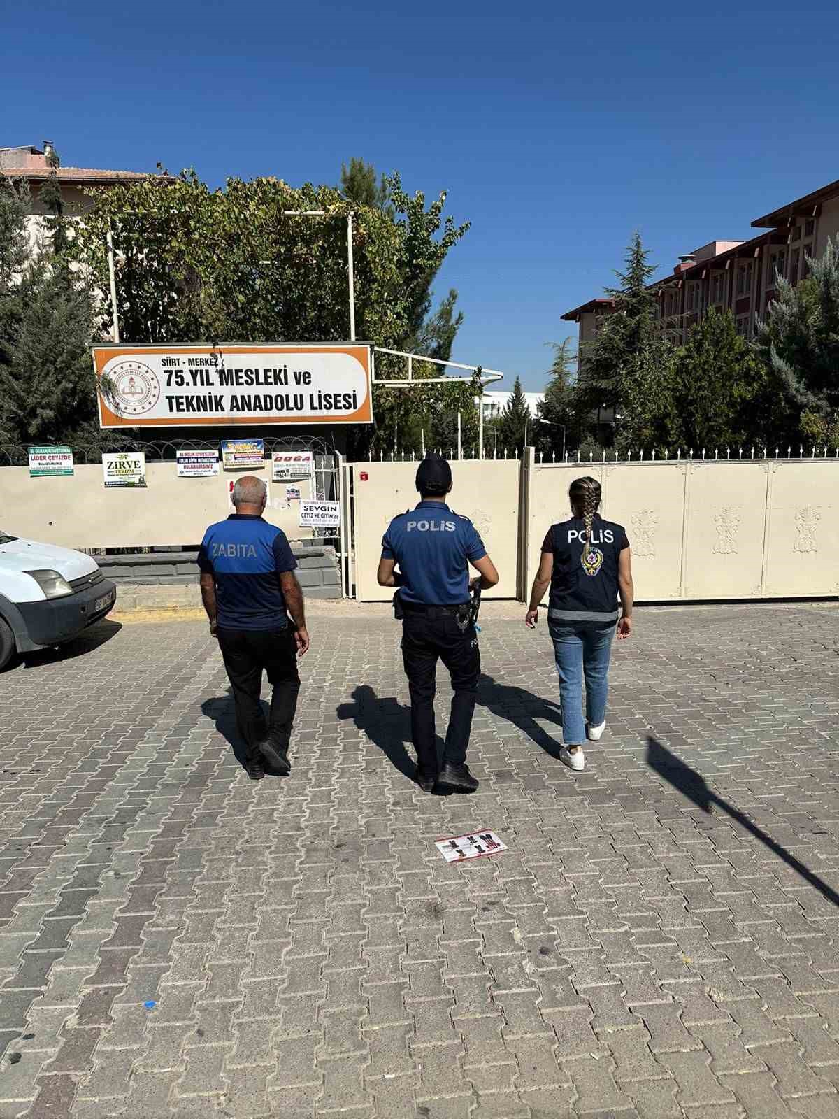 Siirt&rsquo;te okul &ccedil;evrelerinde eş zamanlı denetim

