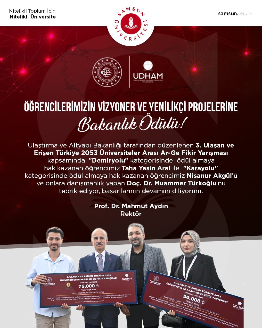 Samsun Üniversitesi’nden art arda gelen başarılar