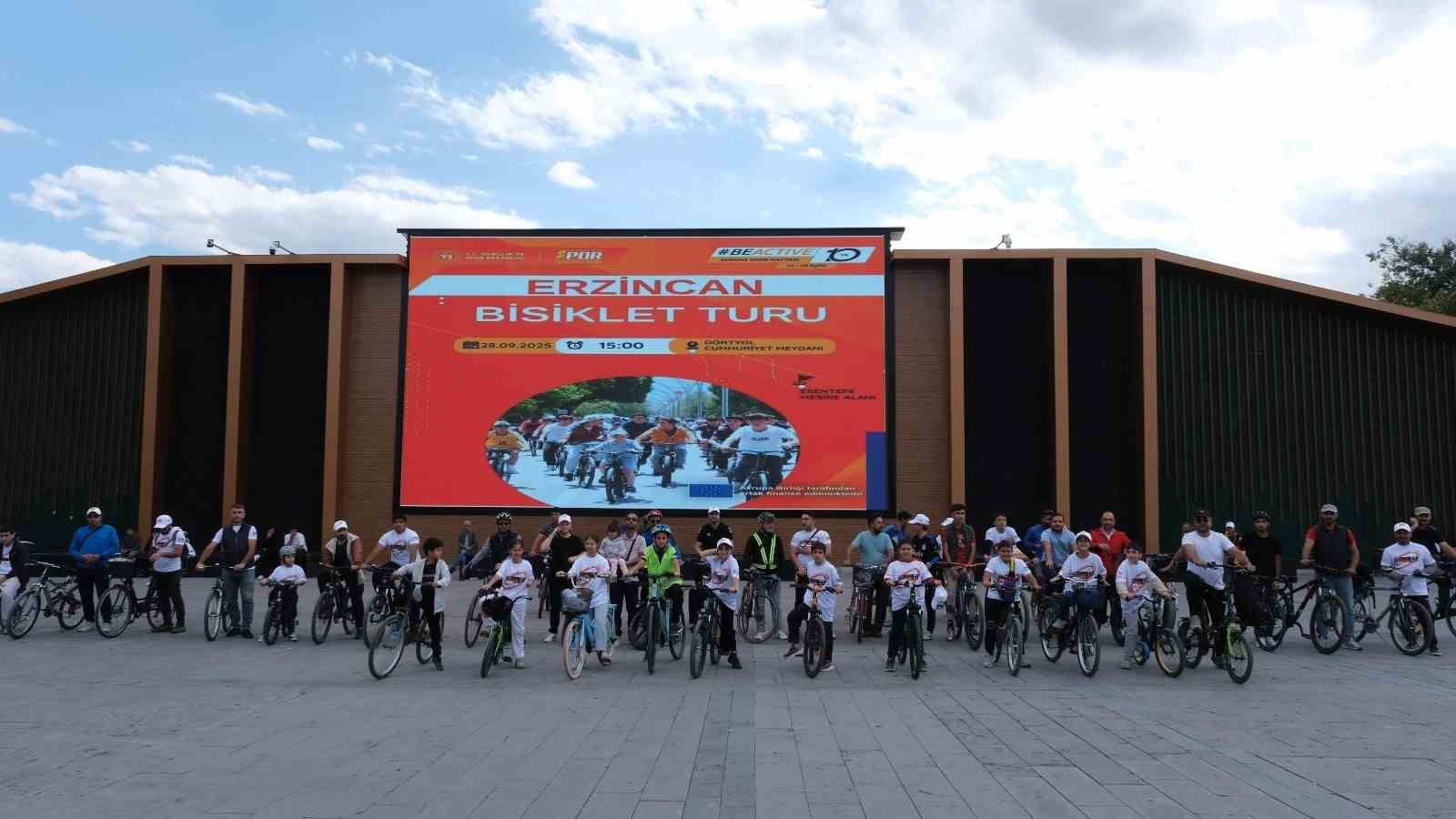 Erzincan&rsquo;da "Avrupa Spor Haftası" pedallarla kutlandı

