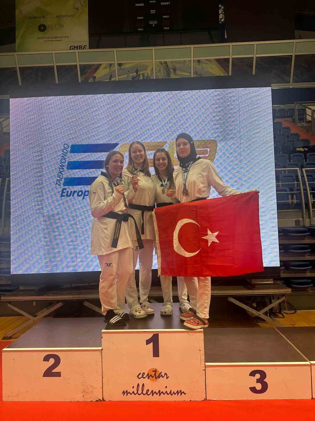 Aydınlı Elifnaz Avrupa&rsquo;dan bronz madalya ile d&ouml;nd&uuml;
