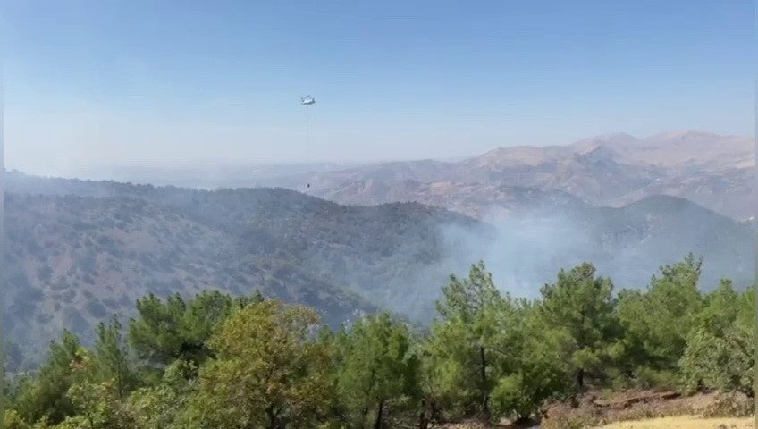 Yangın kontrol altına alınarak s&ouml;nd&uuml;r&uuml;ld&uuml;: 6 helikopterle m&uuml;dahale edildi
