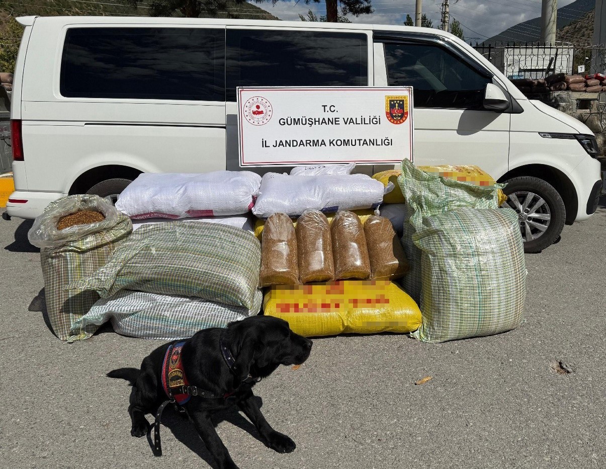 Gümüşhane’de kaçak tütün operasyonu: 530 kilo tütün ele geçirildi