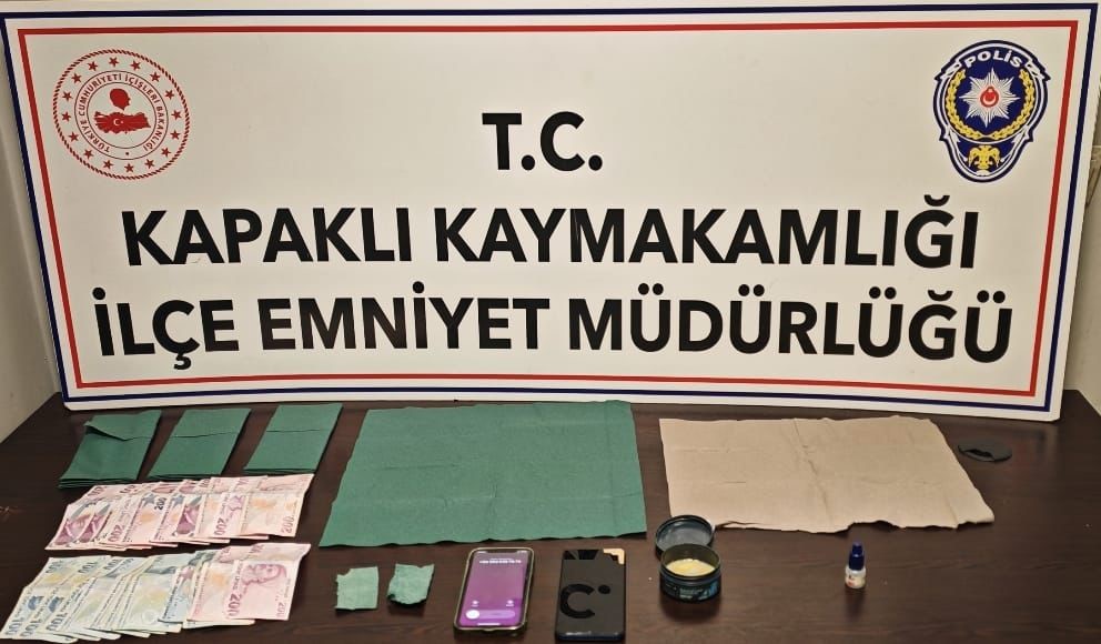 Kapaklı’da yakalanan zehir taciri tutuklandı