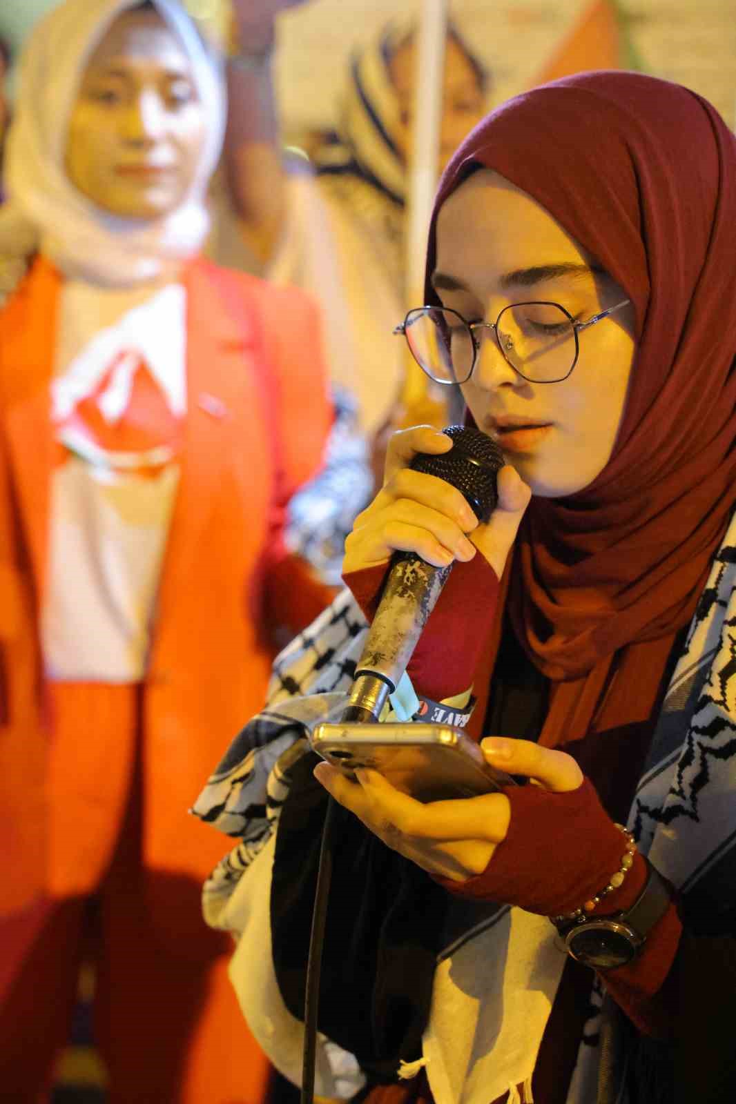 Kahramanmaraş&rsquo;ta vatandaşlardan Filistin&rsquo;e destek g&ouml;sterisi
