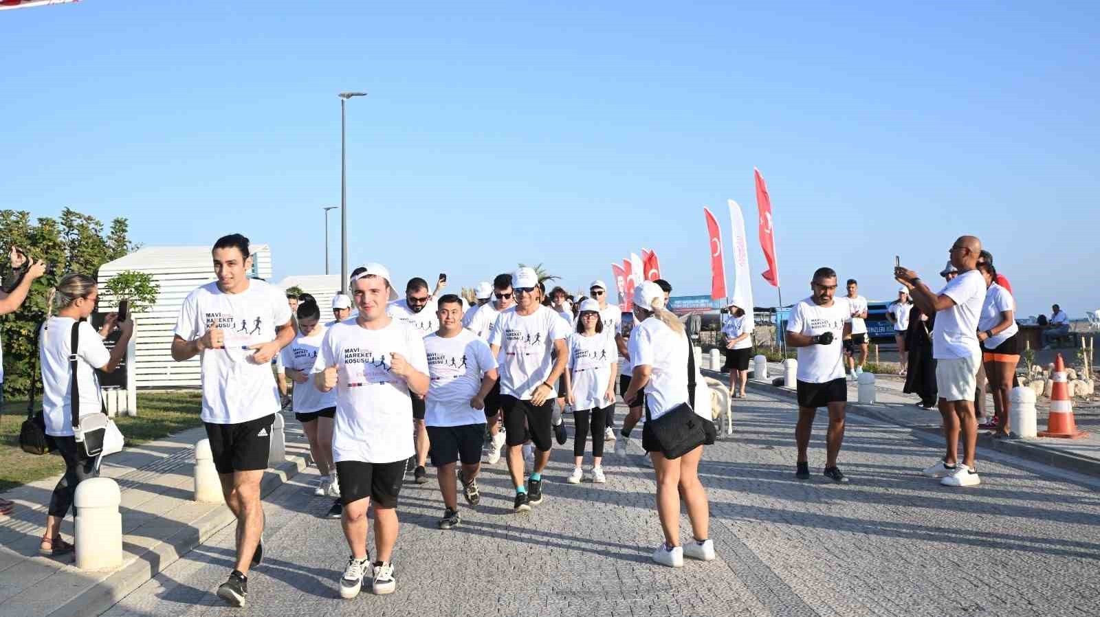 Manavgat kıyılarında "Mavi Hareket Koşusu"