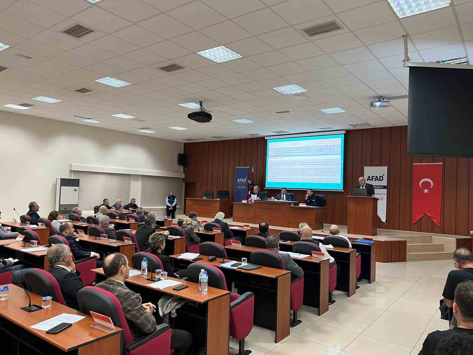 Aydın İl Afet ve Risk Azaltma Planı İzleme ve Değerlendirme Toplantısı yapıldı