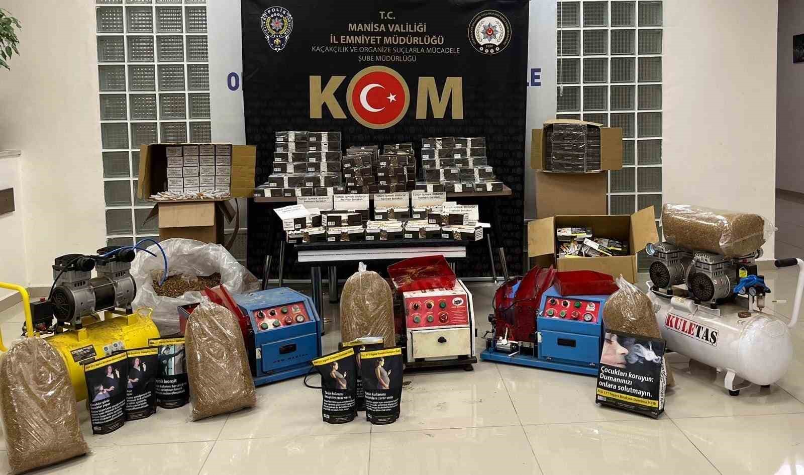 Manisa’da kaçak tütün operasyonu: 9 gözaltı