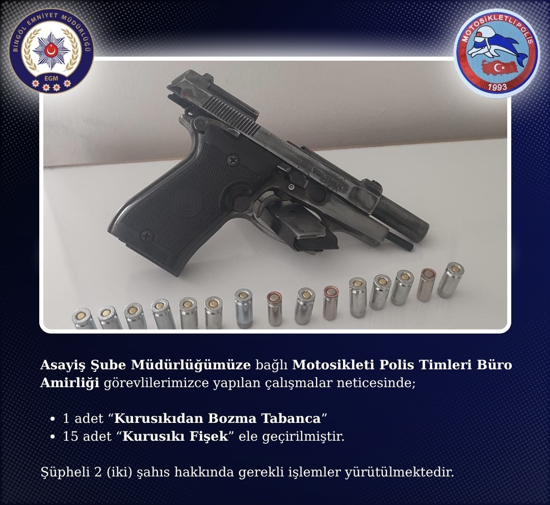 Bingöl’de tabanca ele geçirildi