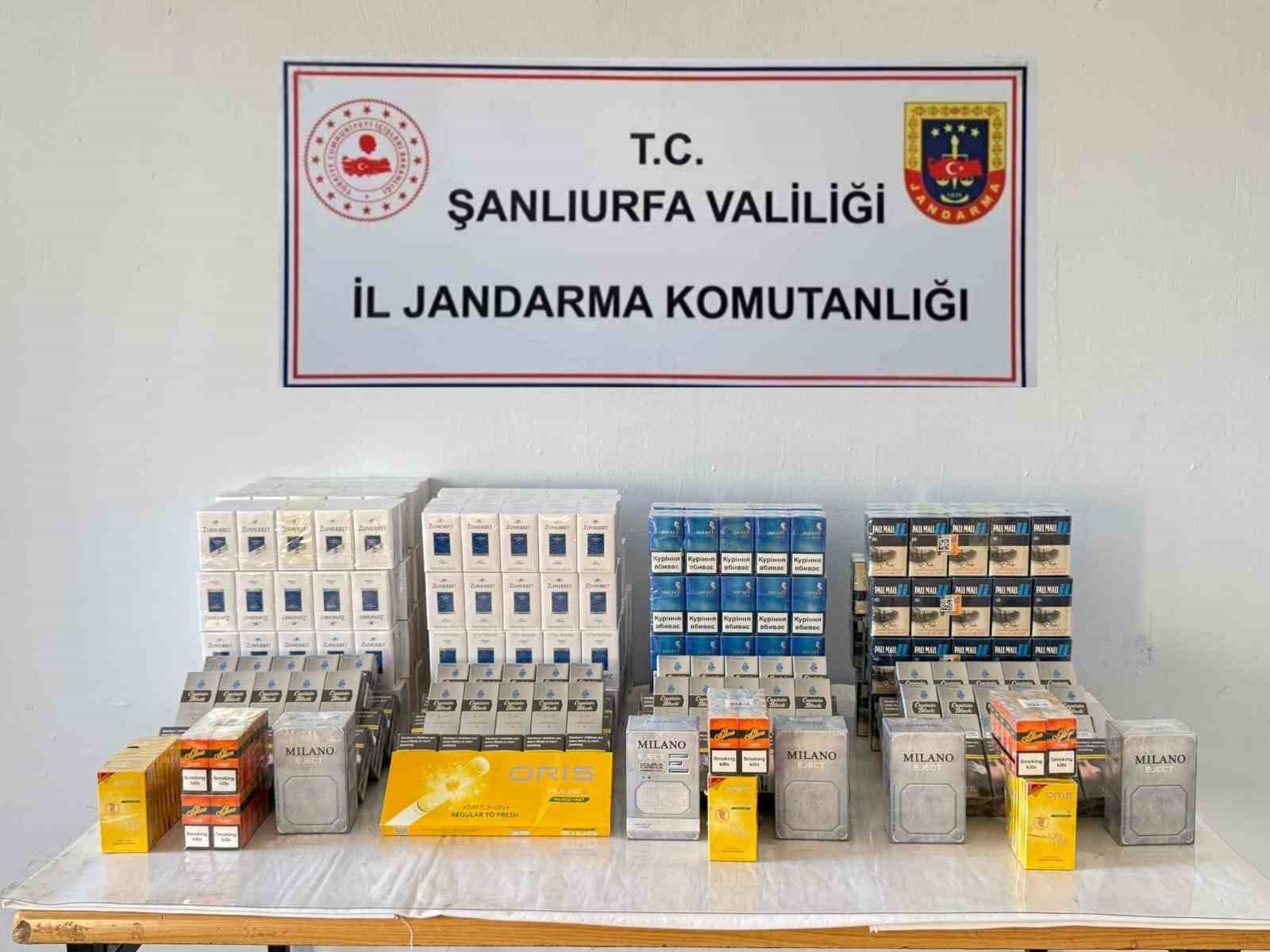 Şanlıurfa’da bin 240 kaçak paket sigara ele geçirildi