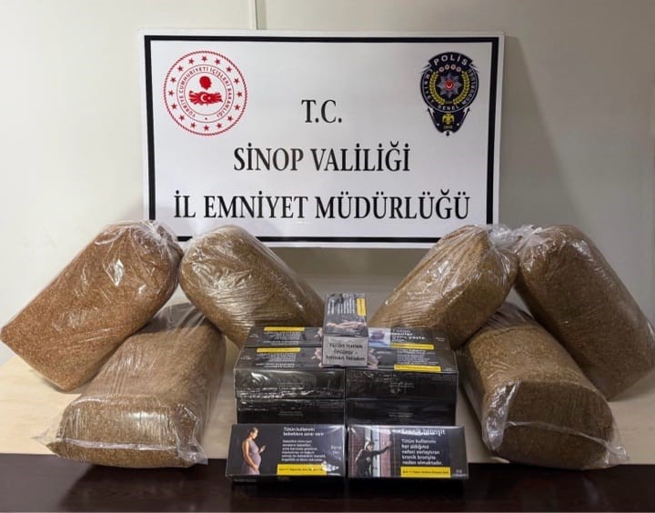 Sinop’ta 30 kilo tütün ve 3 bin makaron ele geçirildi