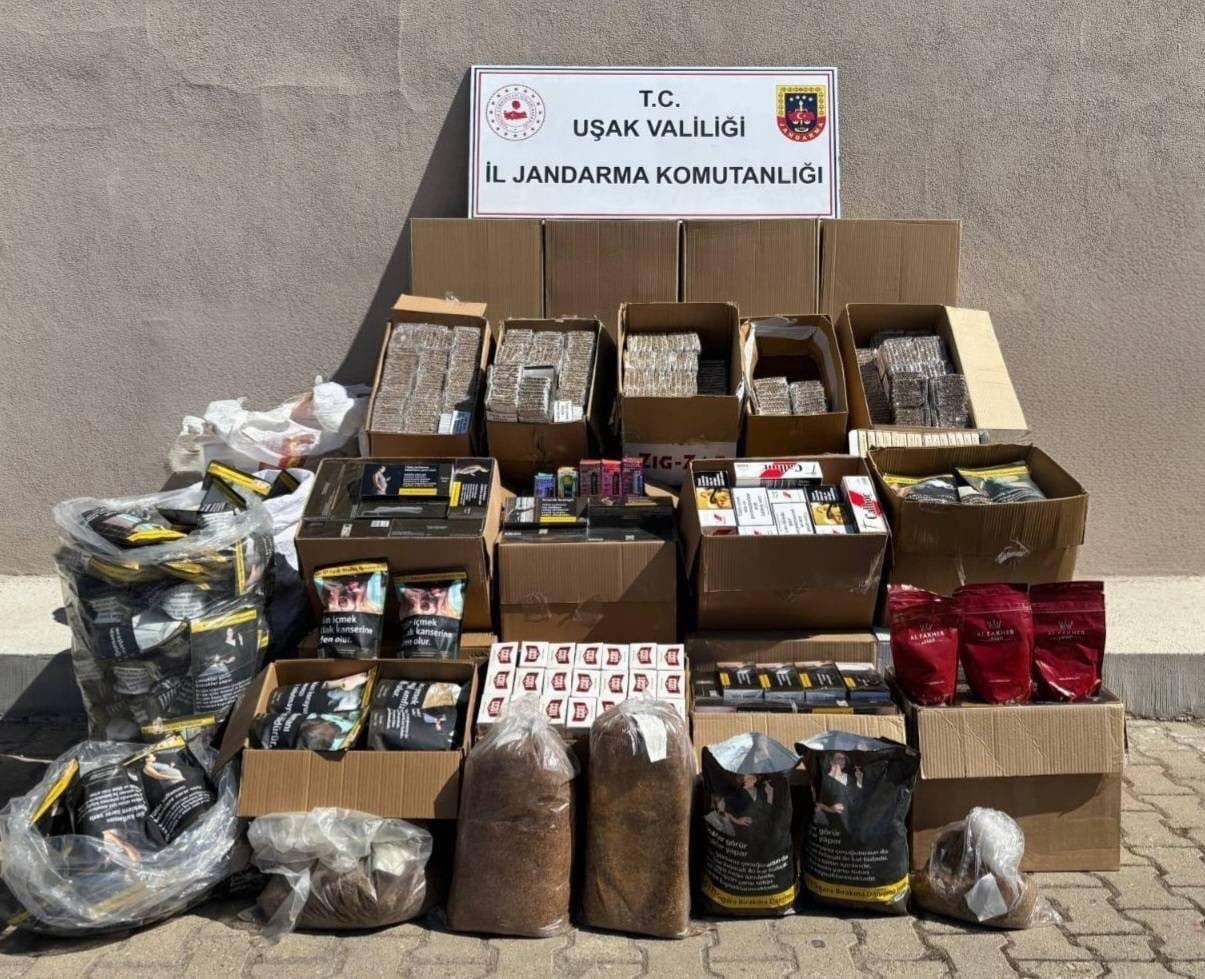 Uşak’ta jandarmadan kaçak tütün operasyonu