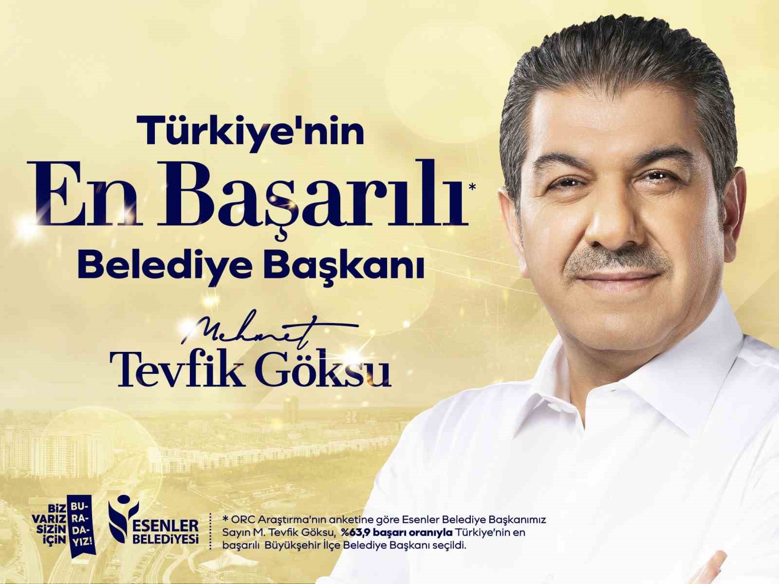 Esenler Belediye Başkanı G&ouml;ksu T&uuml;rkiye&rsquo;de birinci sırada
