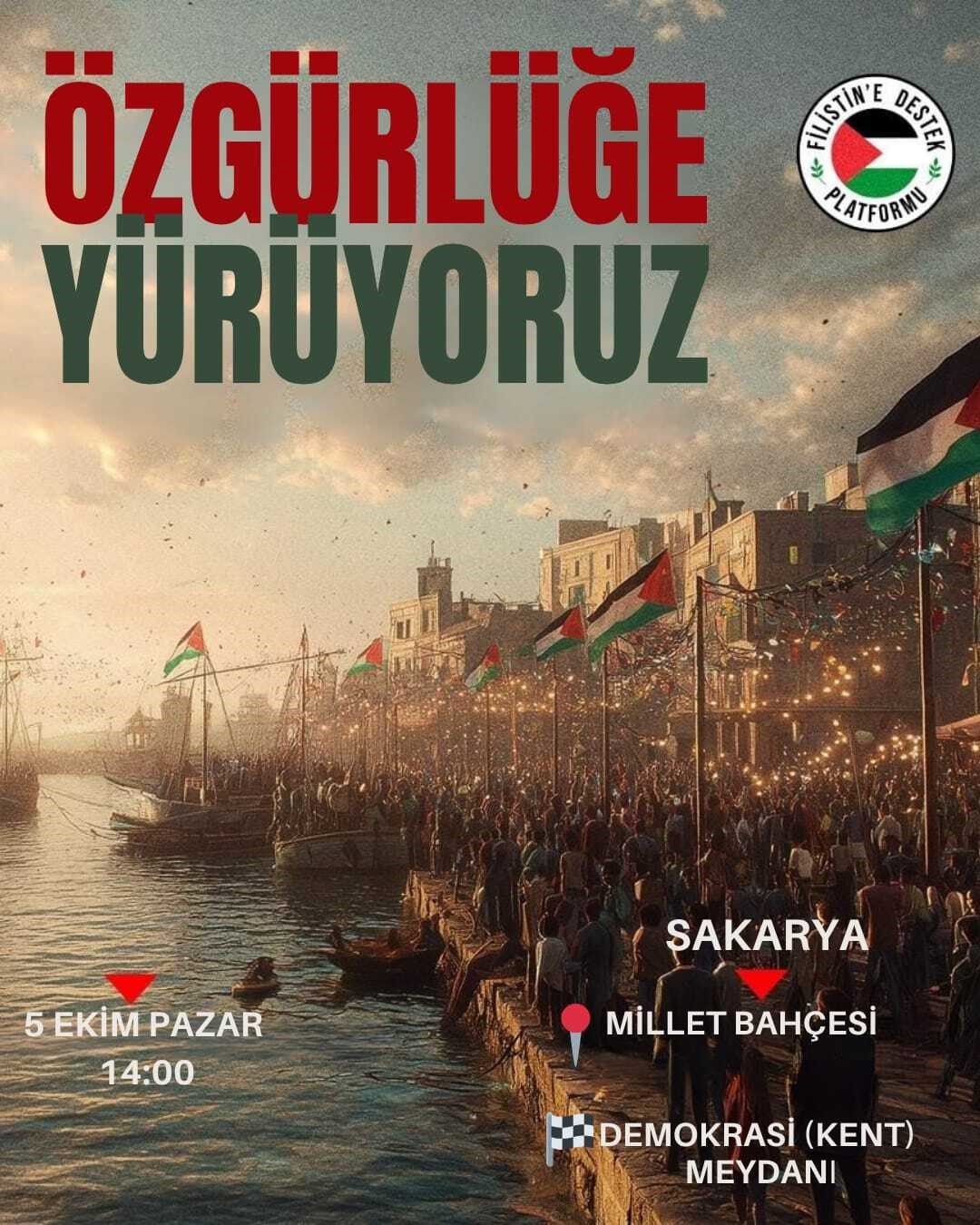 Sakarya, Gazze için tek yürek olacak
