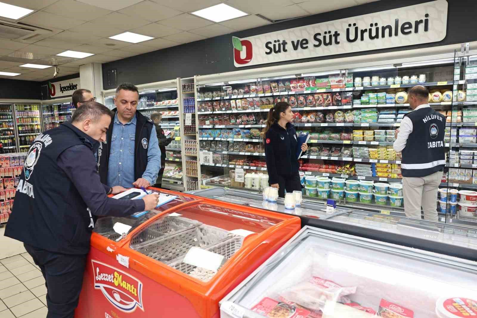 Nilüfer&rsquo;de halk sağlığı için marketlere sıkı denetim
