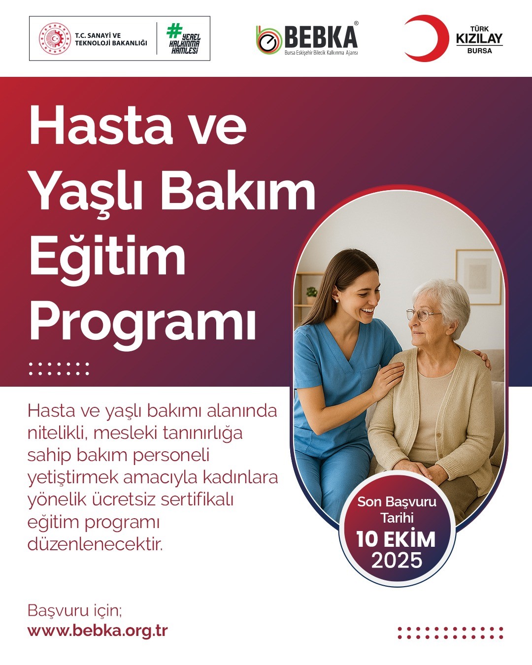 Bursa’da kadın istihdamına katkı sağlayacak ’Hasta ve Yaşlı Bakım Eğitimi’ başlıyor