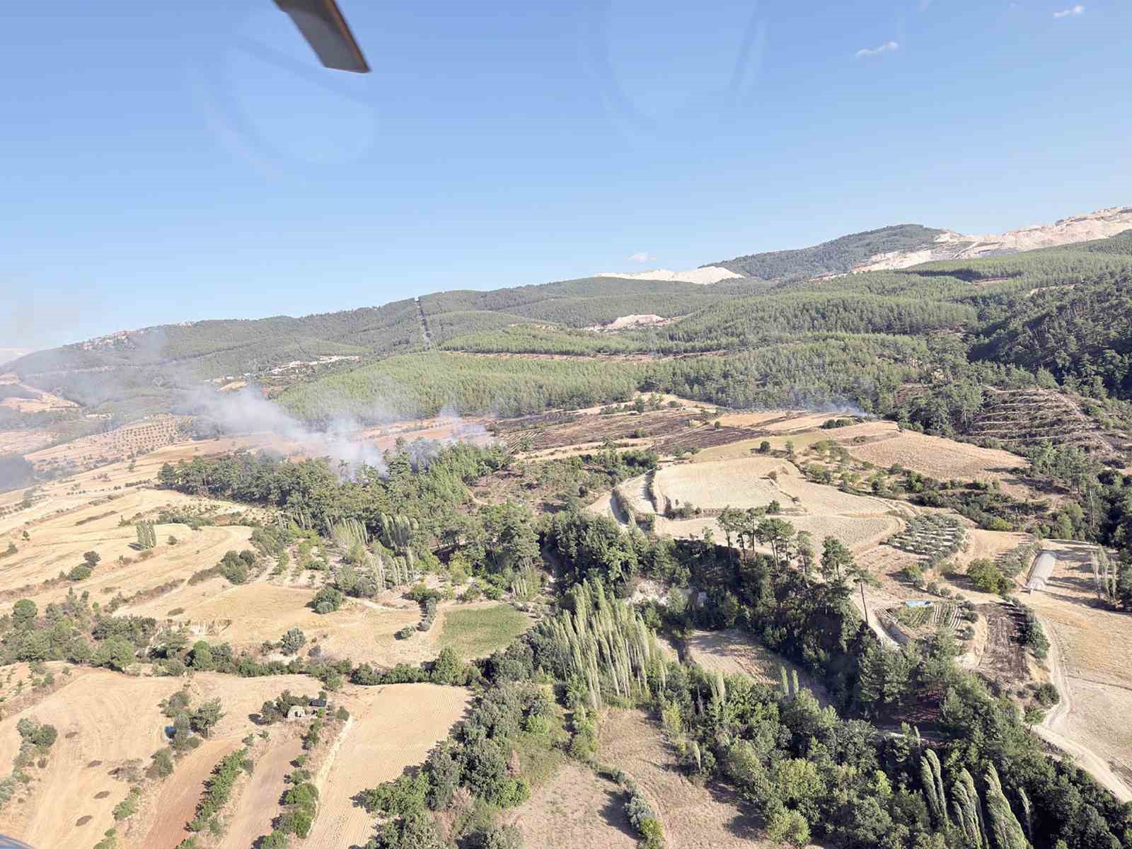 Kavaklıdere-Bozdoğan sınırındaki yangın kısa sürede söndürüldü