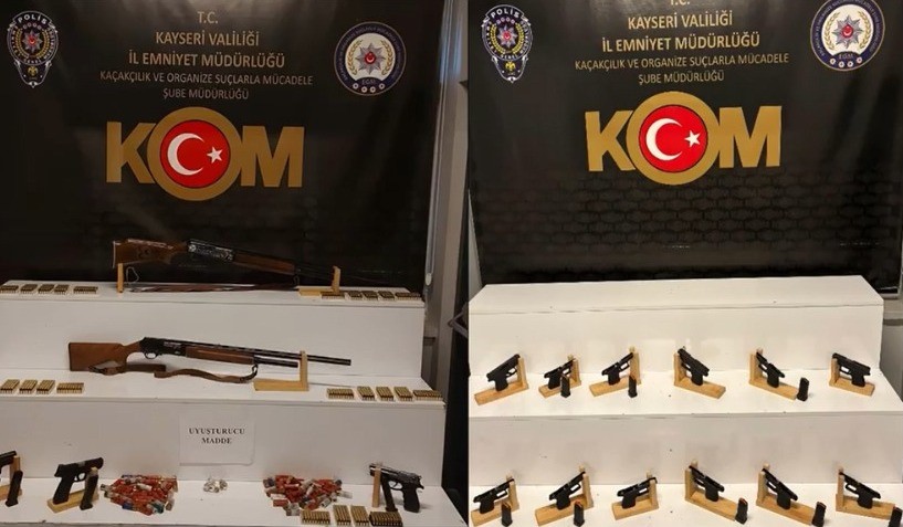 Kayseri merkezli 4 ilde silah ka&ccedil;ak&ccedil;ılığı operasyonu: 9 g&ouml;zaltı
