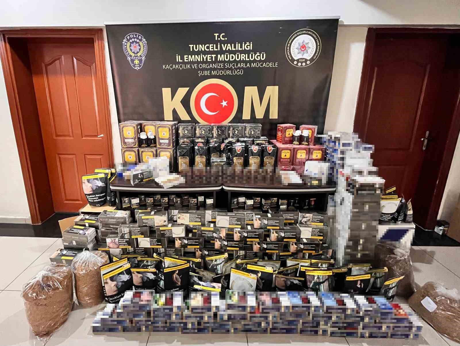 Tunceli&rsquo;de ka&ccedil;ak t&uuml;t&uuml;n operasyonu: &Ccedil;ok sayıda &uuml;r&uuml;n ele ge&ccedil;irildi
