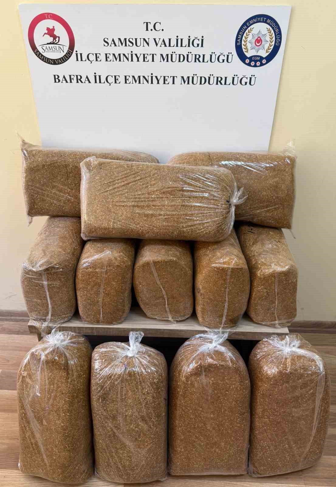 Bafra’da kaçak tütün operasyonu: 60 kilo tütün ele geçirildi