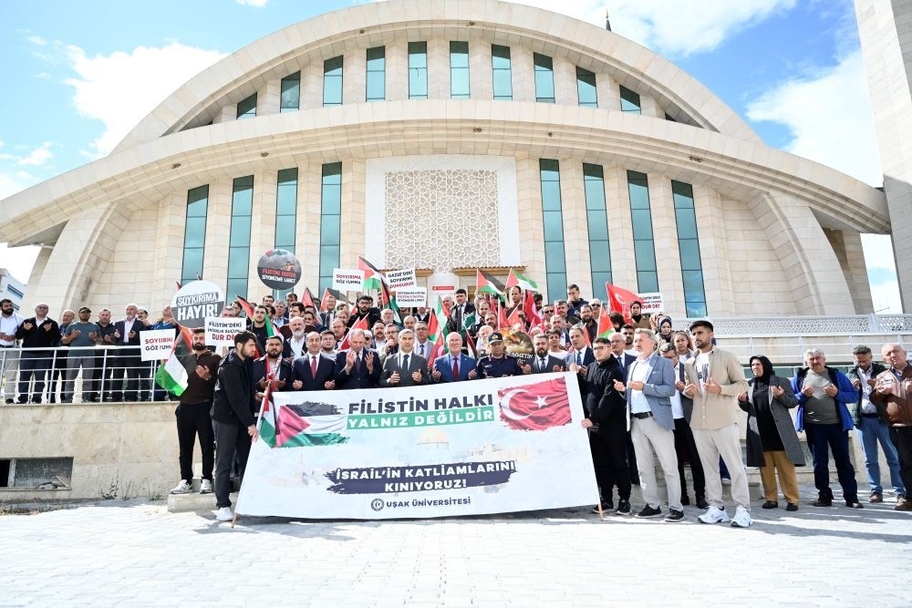 Uşak Üniversitesinde Gazze ve Filistin için dualar okundu