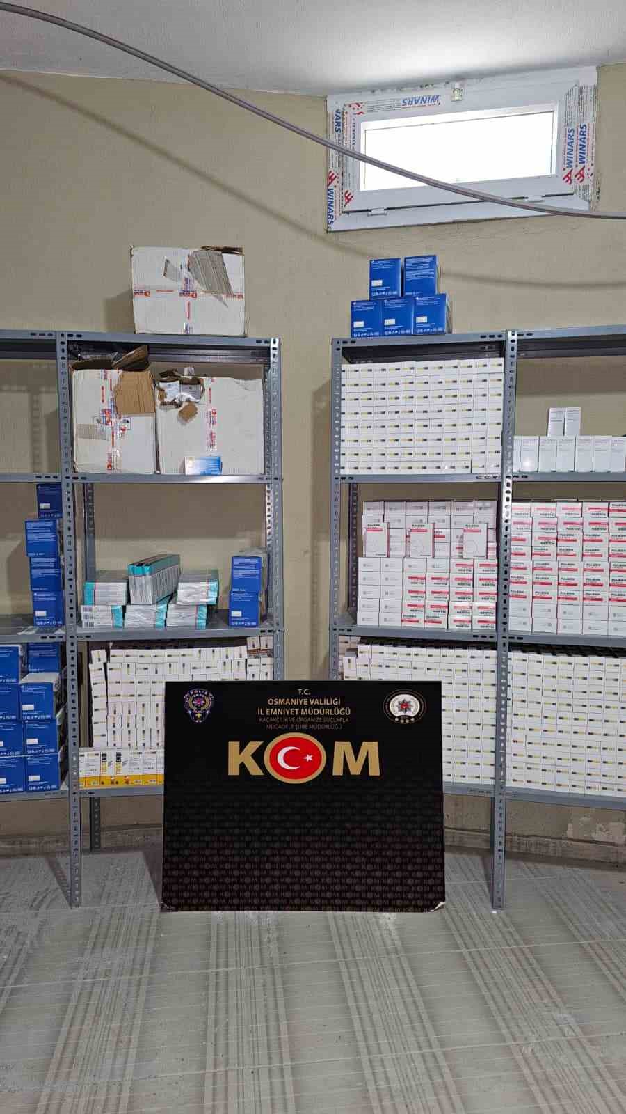 Osmaniye’de 2,5 milyon TL değerinde kaçak ilaç operasyonu