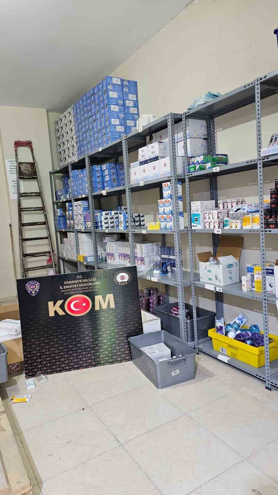 Osmaniye&rsquo;de 2,5 milyon TL değerinde ka&ccedil;ak ila&ccedil; operasyonu
