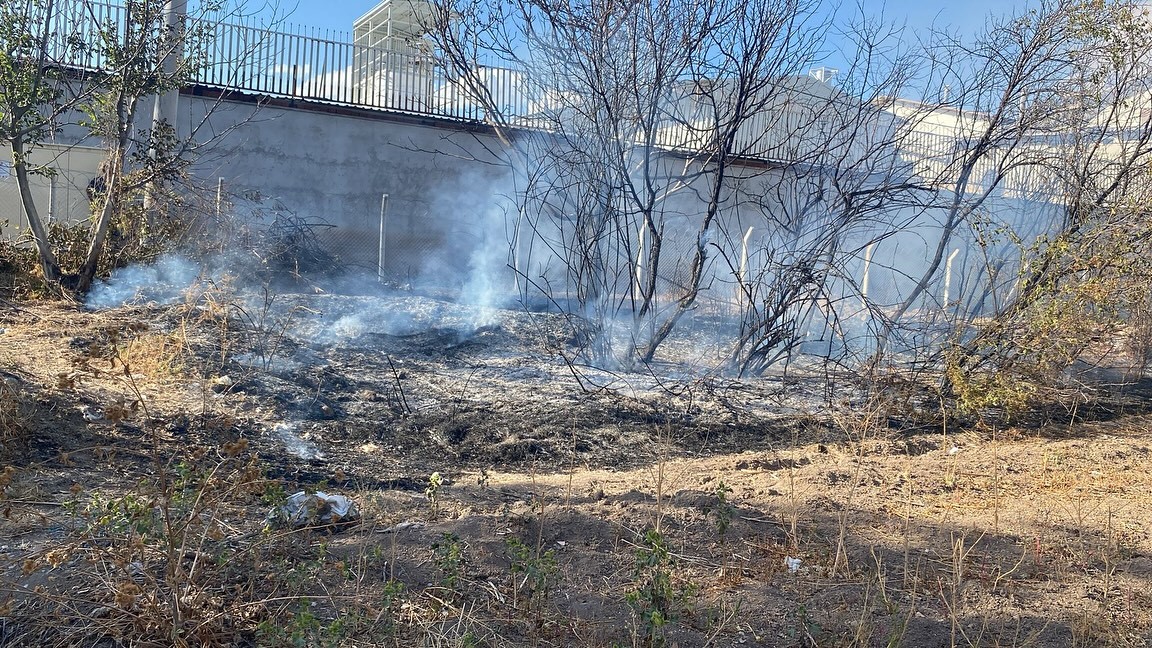 Çankırı’da çıkan ot yangını büyümeden söndürüldü