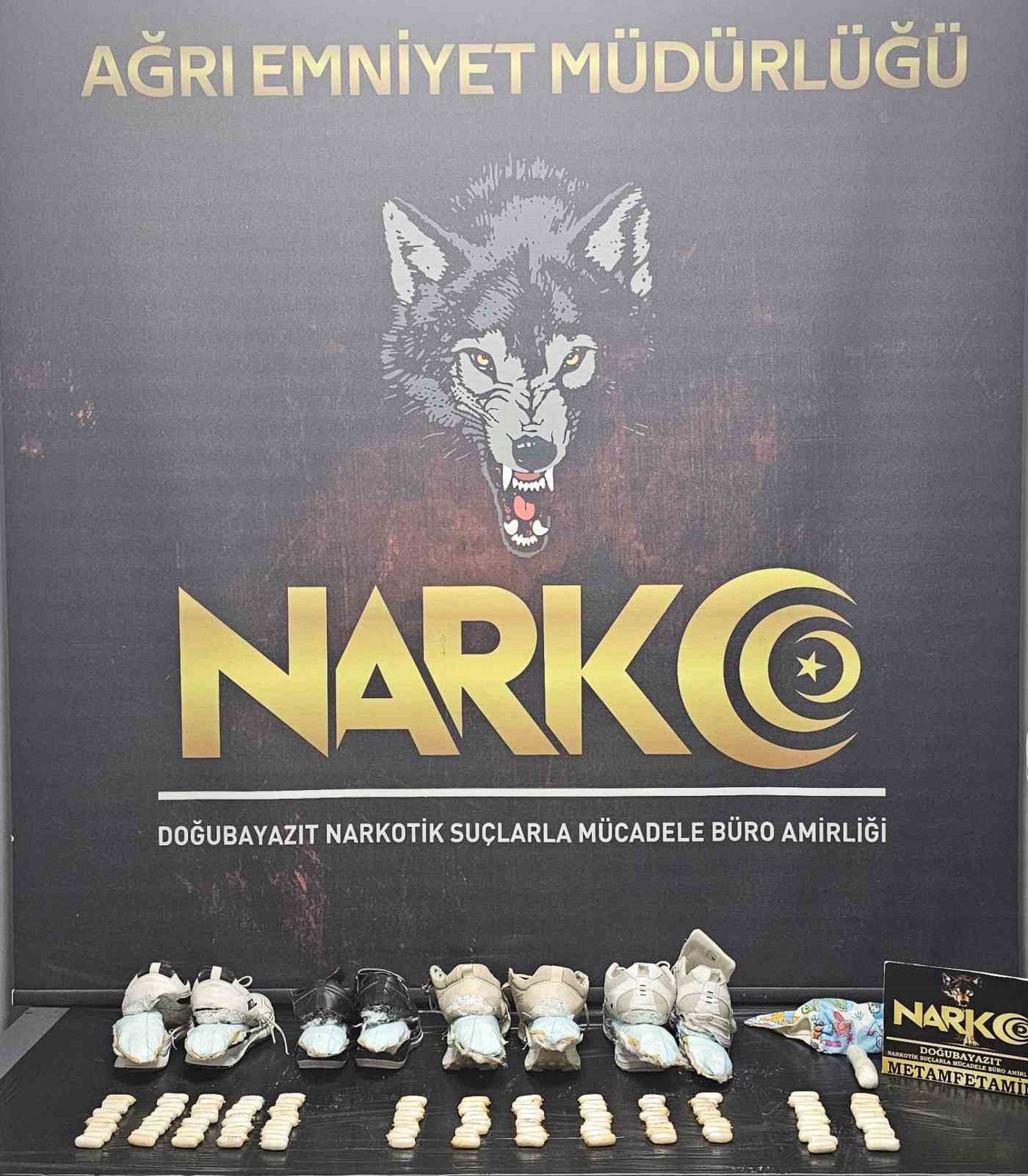 Ağrı’da narkotik operasyonu: 2,4 kilogram metamfetamin ele geçirildi