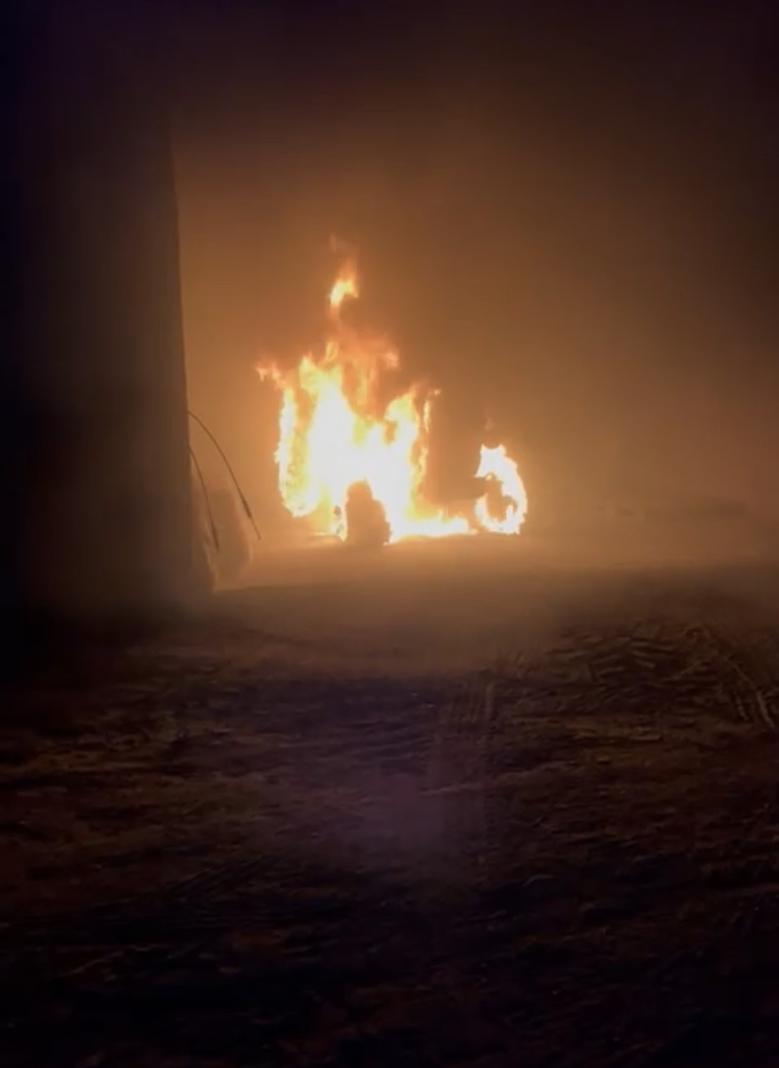 Konya’da traktör alev alev yandı