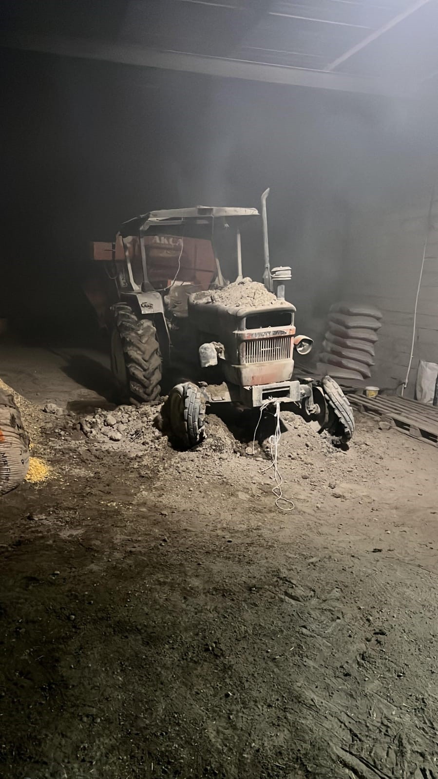 Konya’da traktör alev alev yandı