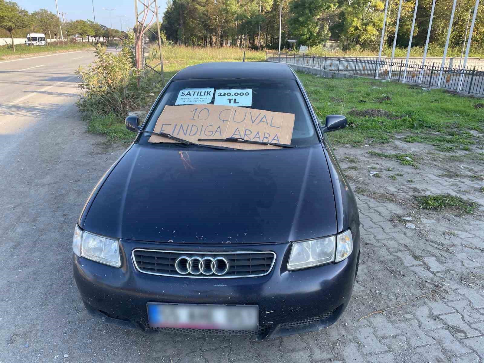 10 &ccedil;uval fındık getirene araba
