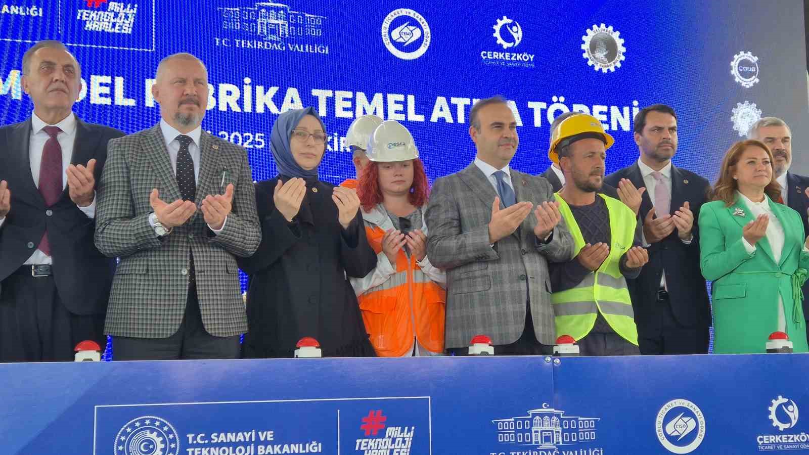 Bakan Kacır, Tekirdağ’da Model Fabrika’nın temelini attı