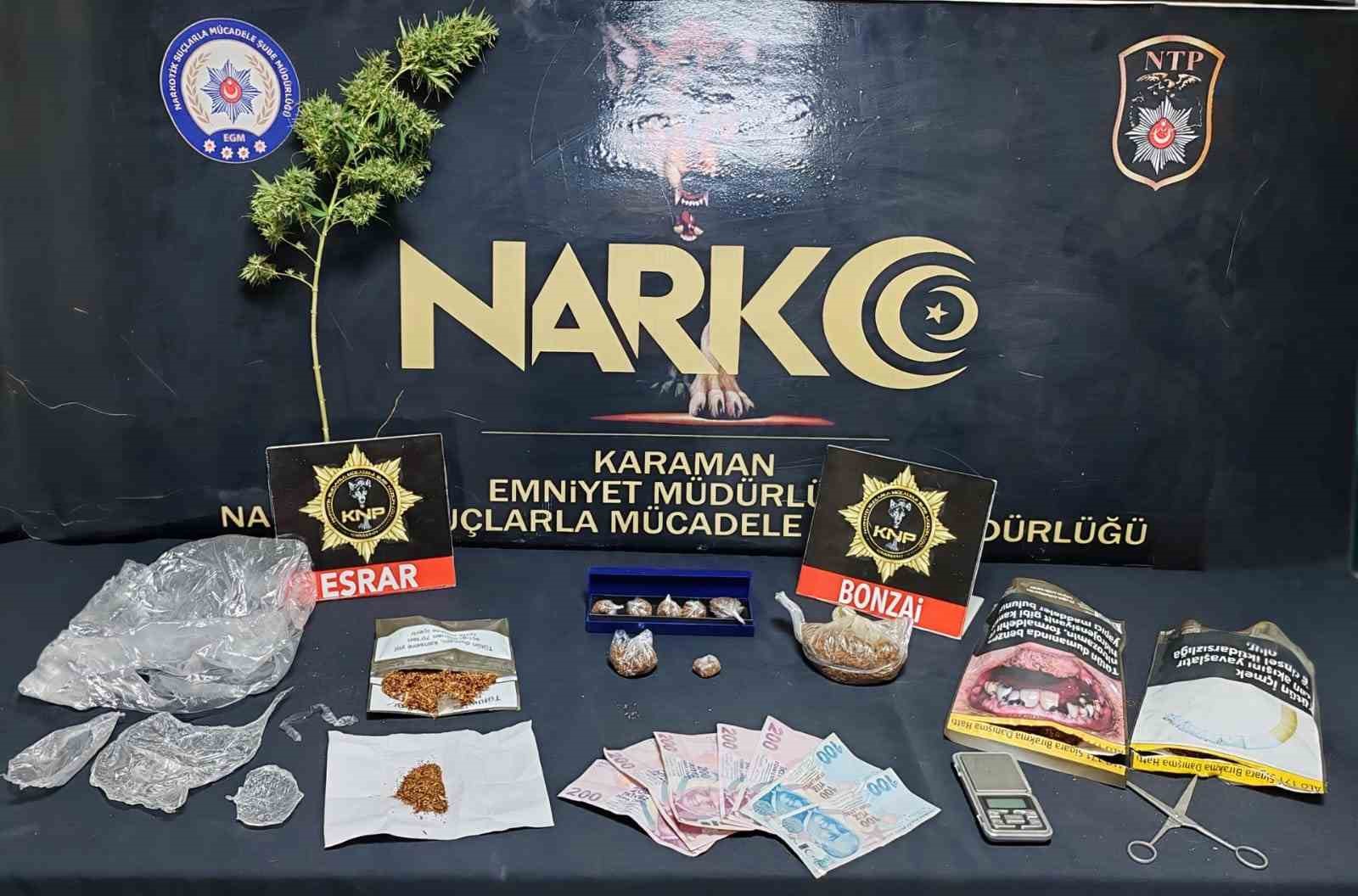 Karaman&rsquo;da asayiş uygulamalarında 4 tutuklama
