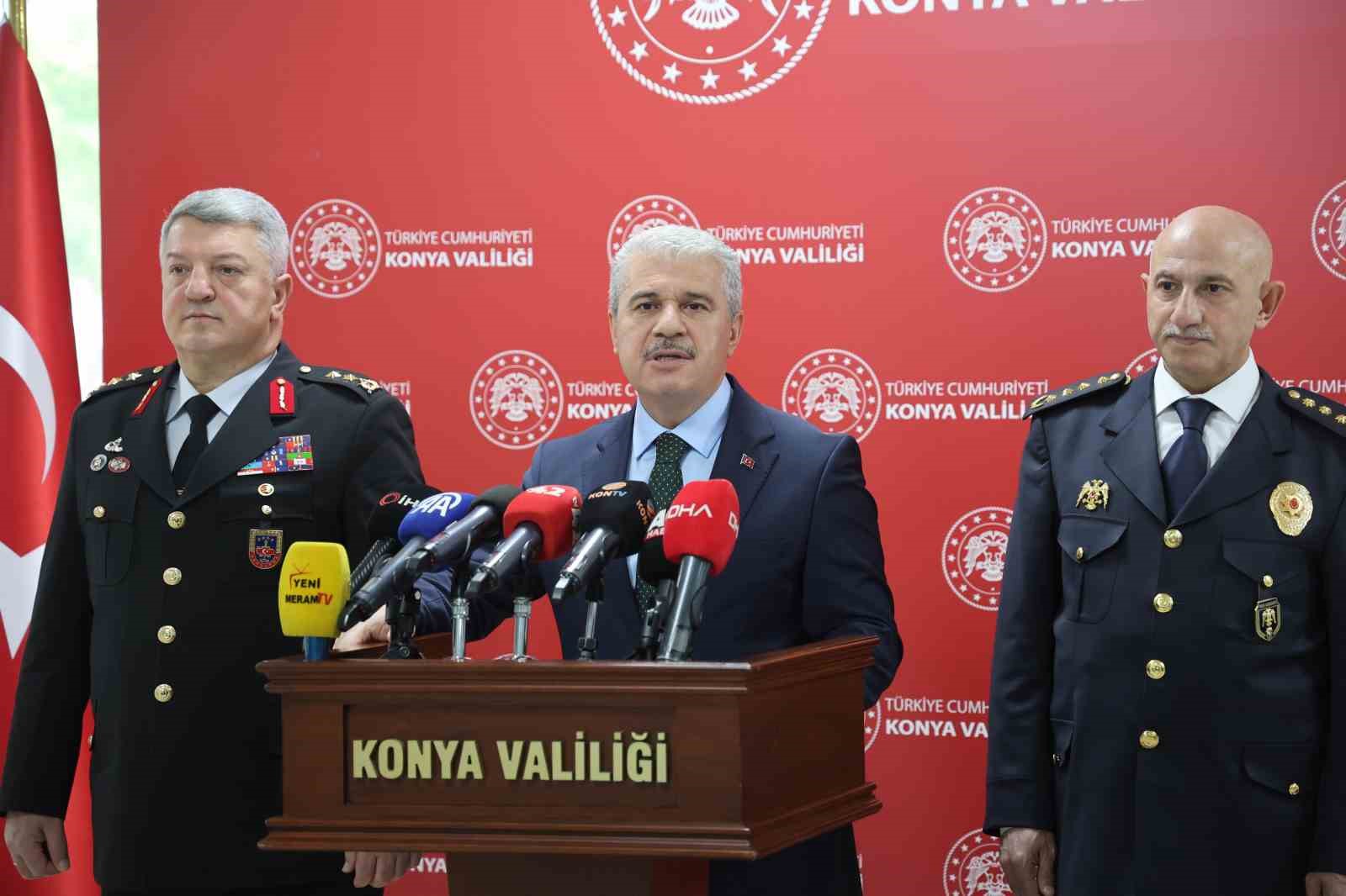 Konya Valisi Akın, güvenlik ve asayiş olaylarını değerlendirdi