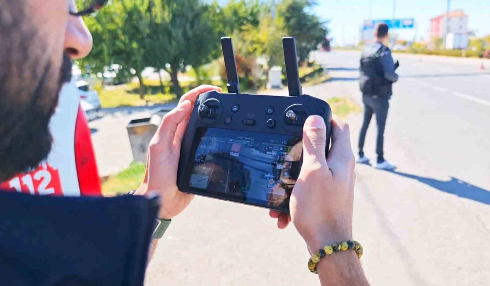 Aksaray’da dron destekli kırmızı ışık denetimi