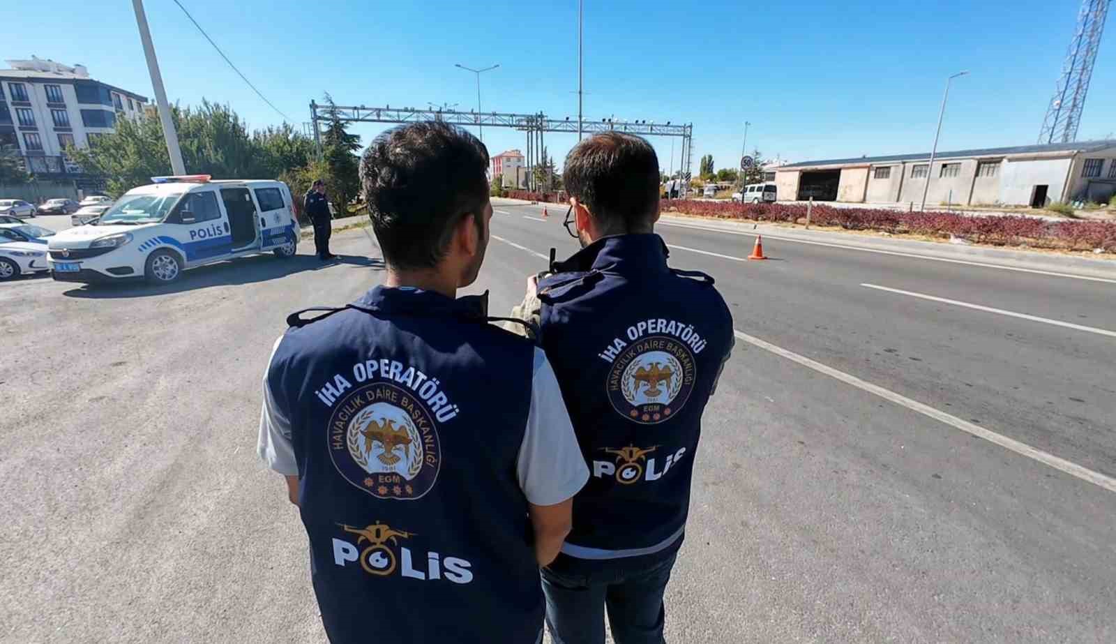 Aksaray&rsquo;da dron destekli kırmızı ışık denetimi
