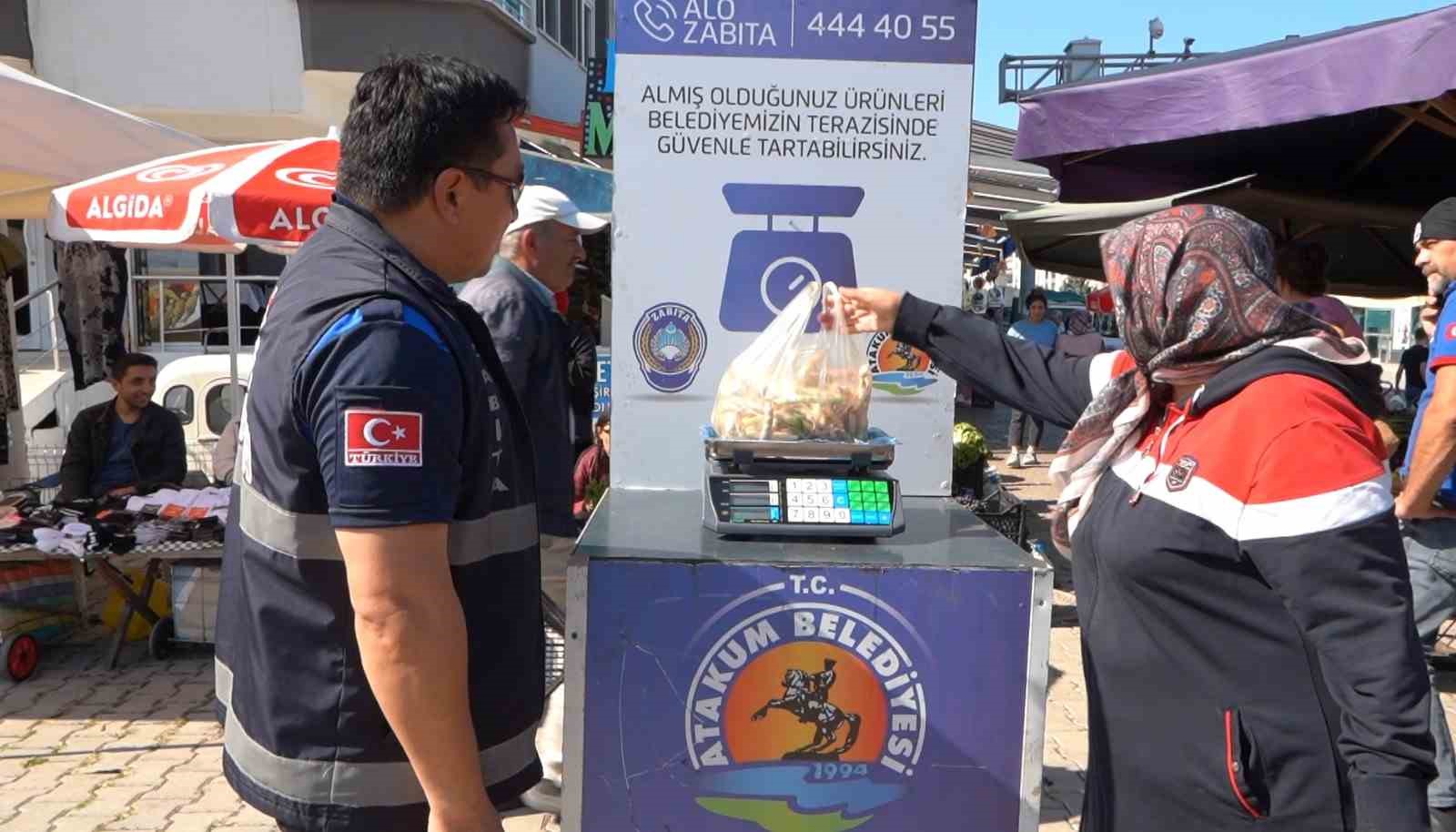 Atakum Belediyesi’nden semt pazarlarında tartı hizmeti