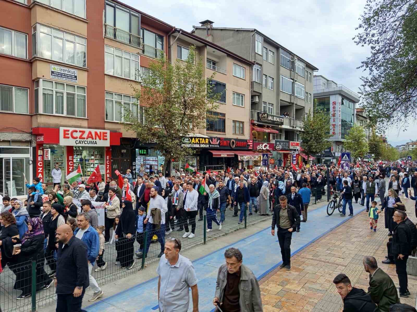 Çaycuma’da "Filistin’e Özgürlük" yürüyüşü düzenlendi