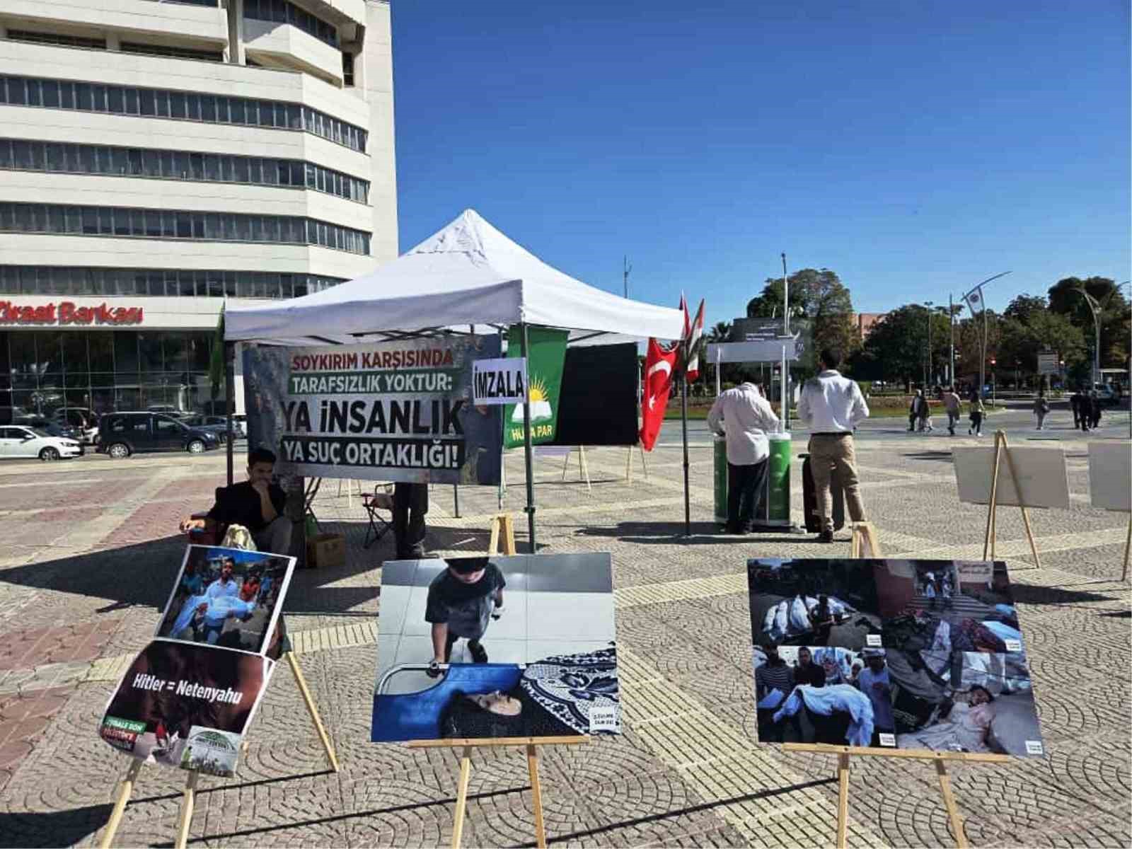 H&Uuml;DAPAR&rsquo;ın Gazze standında gerginlik: Polis kavgayı &ouml;nledi
