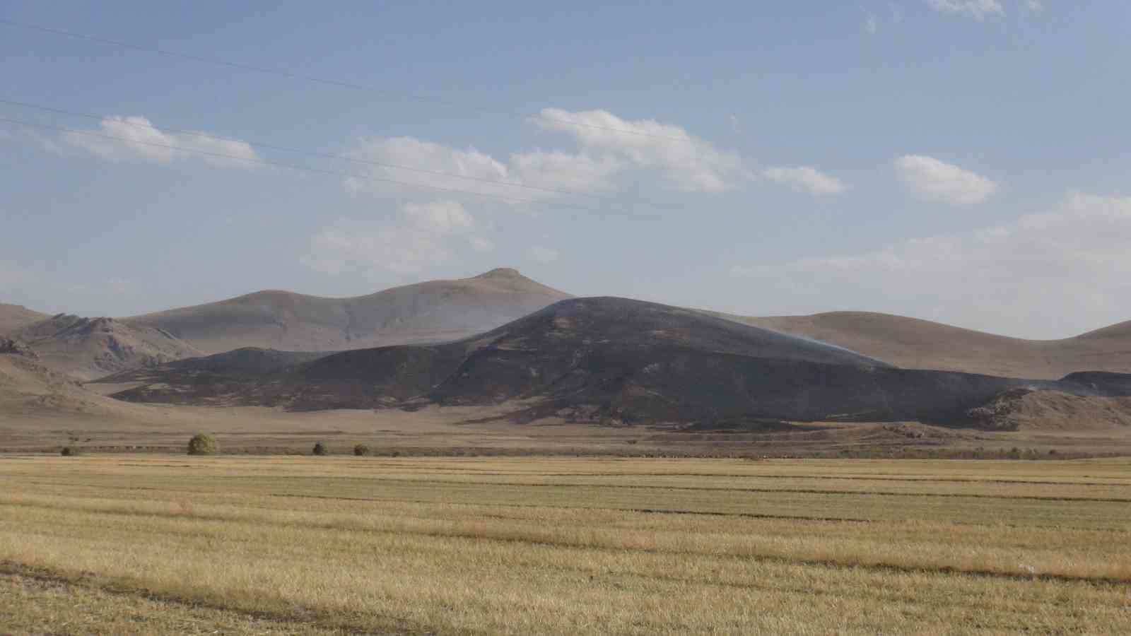 Kars’ta anız yangını