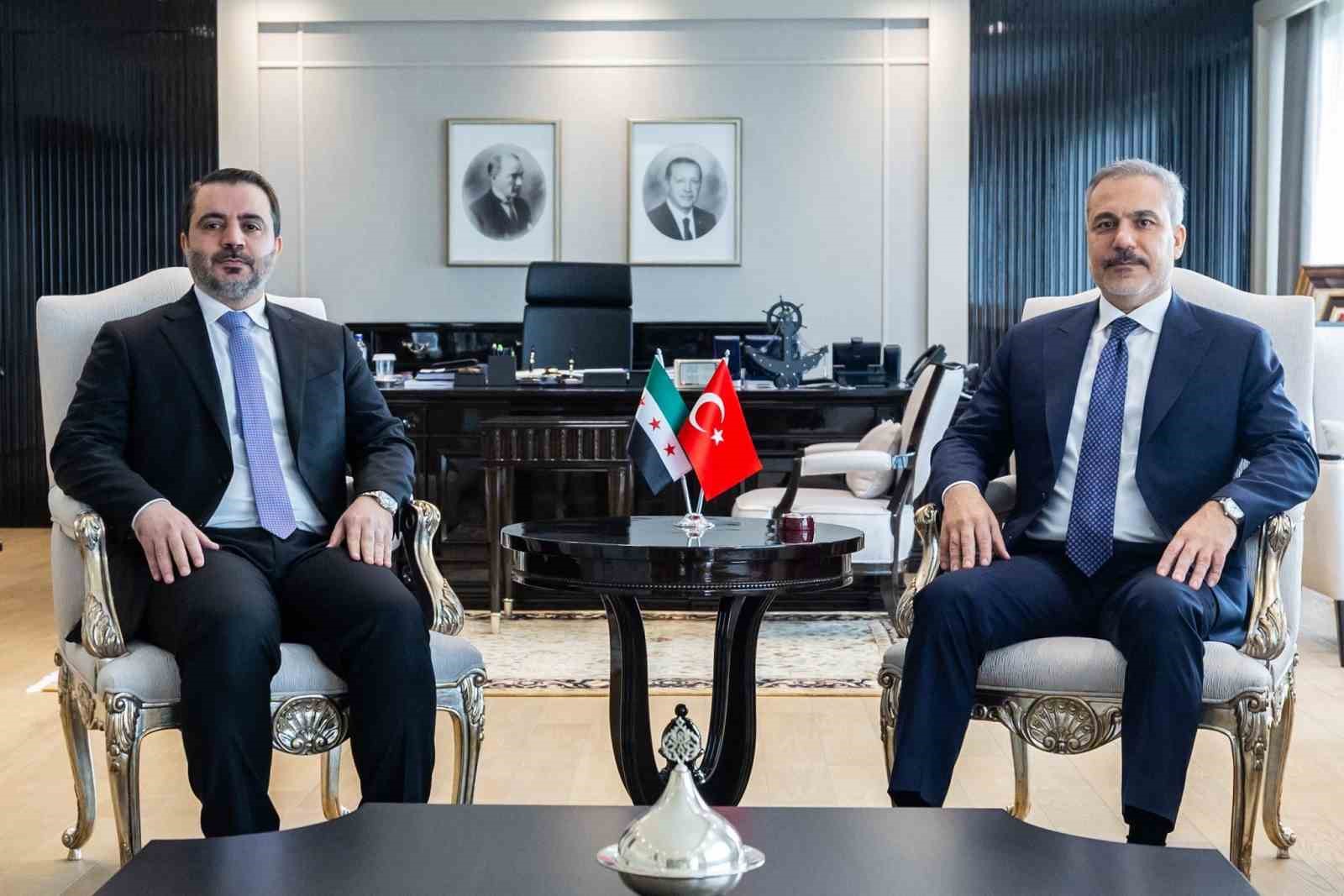 Dışişleri Bakanı Hakan Fidan, Suriye Dışişleri Bakanı Asaad Hasan Al Shaibani ile Ankara&rsquo;da g&ouml;r&uuml;şt&uuml;.
